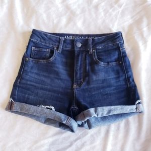 American Eagle Denim Cut-Off Shorts, Size 0